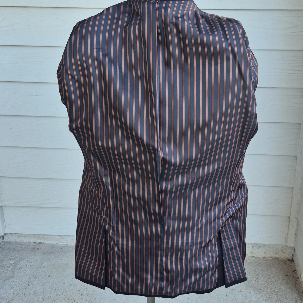 PAUL BETENLY Dark Navy Weave Amicale‎ CASHMERE Mens Sz 44 R Sport Coat Blazer